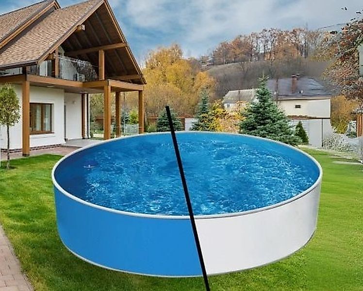 Marlos GmbH Rundpool Stahlwandpool weiß/blau 2,40 günstig online kaufen