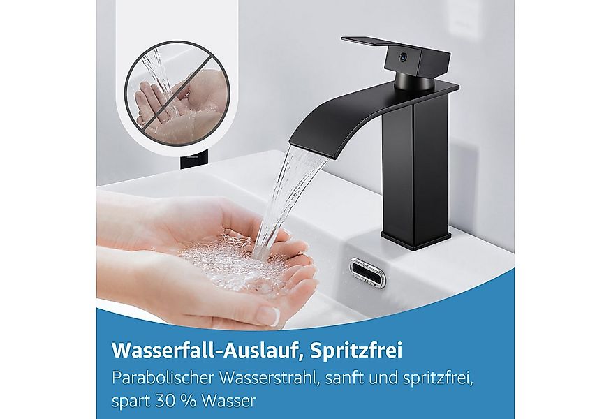 Eumaty Waschtischarmatur Badarmatur Wasserhahn Bad Wasserfall Wasserhahn,Mi günstig online kaufen