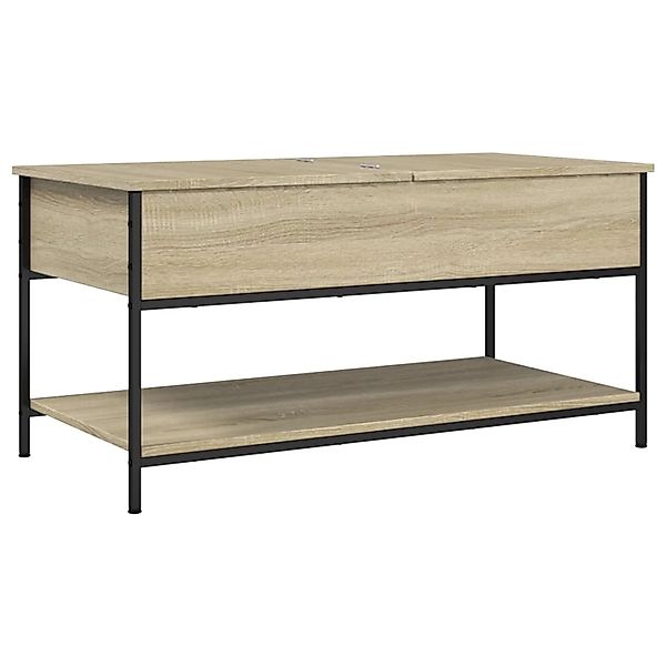 vidaXL Couchtisch Sonoma-Eiche 100x50x50 cm Holzwerkstoff und Metall 845347 günstig online kaufen