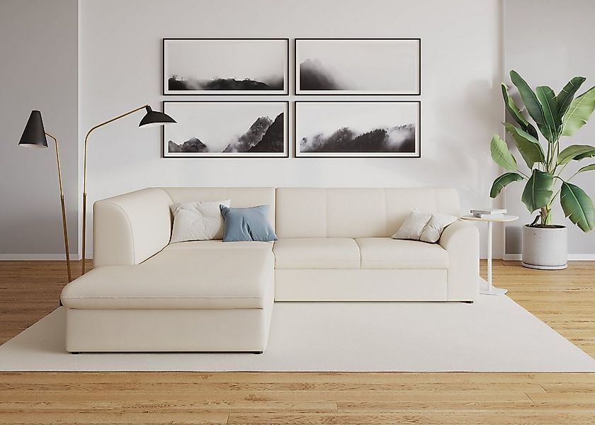 DOMO collection Ecksofa "Topper zeitlos elegant, kompakte Stellmaße, OTTOs günstig online kaufen