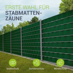Juskys Sichtschutzstreifen PVC Sichtschutzstreifen, Doppelstabmatten Zaun, günstig online kaufen