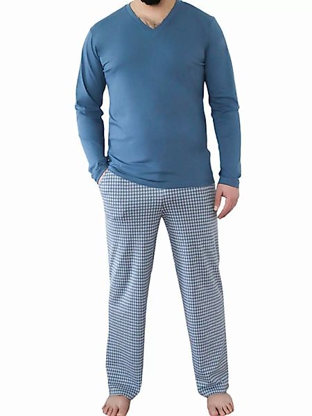 Herren Homewear Hose Schlafhose 2 Farben Bio-baumwolle Pyjamahose günstig online kaufen