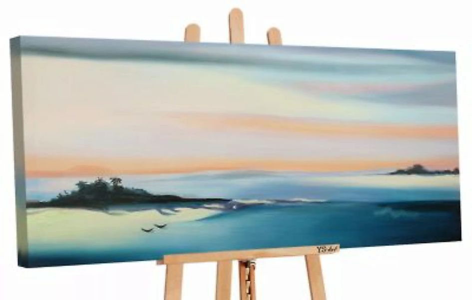 YS-Art™ "Gemälde Acryl ""Der Traum"" handgemalt auf Leinwand 115x50 cm" bla günstig online kaufen