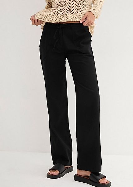 bonprix Leinenhose mit Kordelzug und großen Taschen günstig online kaufen