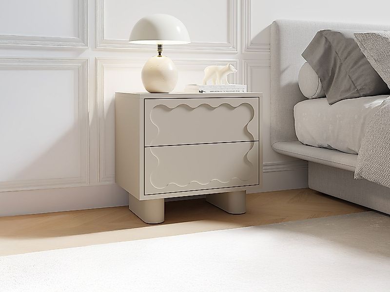 2er Set Nachttische – 2 Schubladen – MDF – Beige – ANEZA günstig online kaufen