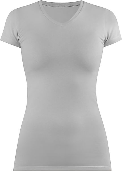 normani Kurzarmshirt Figurbetontes T-Shirt mit V-Ausschnitt Siena Damen Bas günstig online kaufen