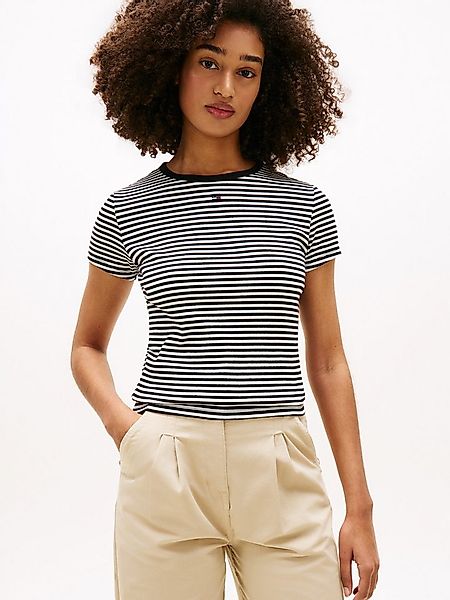 Tommy Jeans Kurzarmshirt TJW SLIM ESSENTIAL RIB SS EXT Baumwollmischung, sl günstig online kaufen