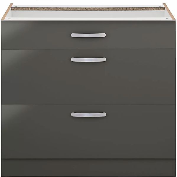 wiho Küchen Unterschrank "Kansas", 90 cm breit, mit 2 großen Auszügen ohne günstig online kaufen