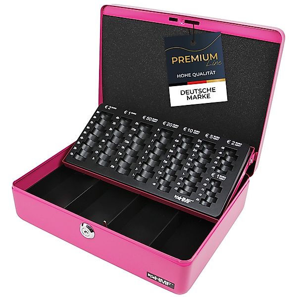 HMF 10015-15 Geldkassette Münzzählbrett 30 x 24 x 9 cm Pink günstig online kaufen