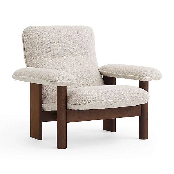 Menu - Brasilia Lounge Chair - grauweiß/Stoff Kvadrat Moss by Sahco 0011/Bx günstig online kaufen