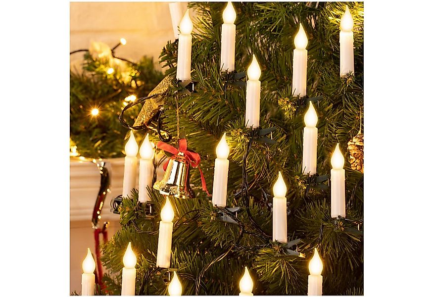 Qualra LED-Christbaumkerzen Christbaumkerzen LED Kerzen Weihnachtsbaum 10/2 günstig online kaufen