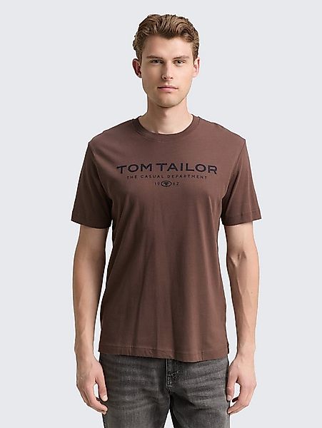 TOM TAILOR T-Shirt T-Shirt T-Shirt aus Baumwolle mit Logo-Print günstig online kaufen