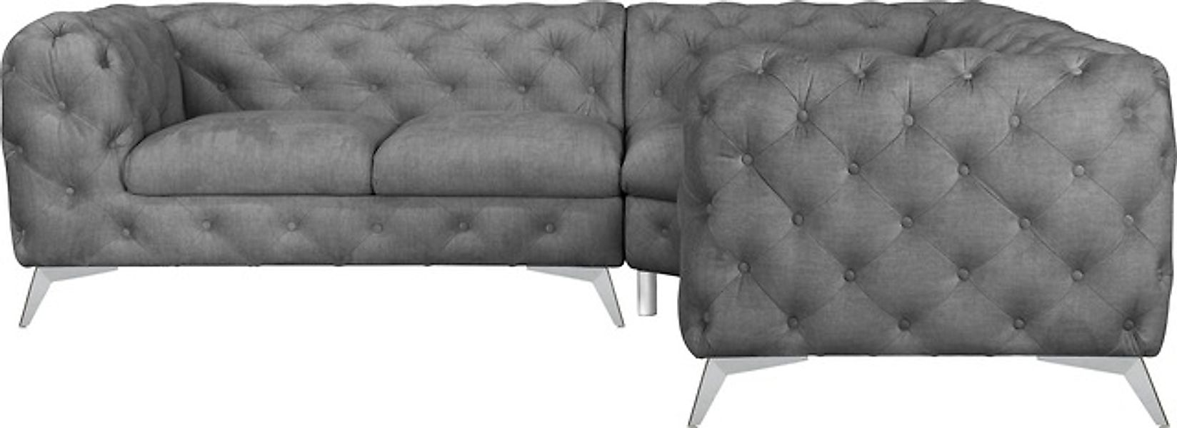 Home affaire Chesterfield-Sofa »Ecksofa GLYNIS L-Form mit Wellenunterfederu günstig online kaufen