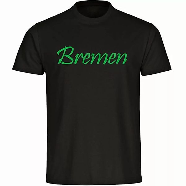 multifanshop T-Shirt Herren Bremen - Schriftzug - Männer günstig online kaufen