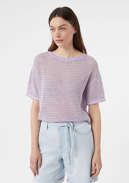 comma casual identity Kurzarmshirt Kurzarm-Pullover aus günstig online kaufen