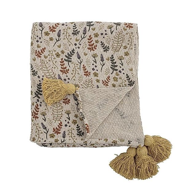 Bloomingville Tagesdecke Filipa, Decke mit Quasten Baumwolle Kuscheldecke K günstig online kaufen
