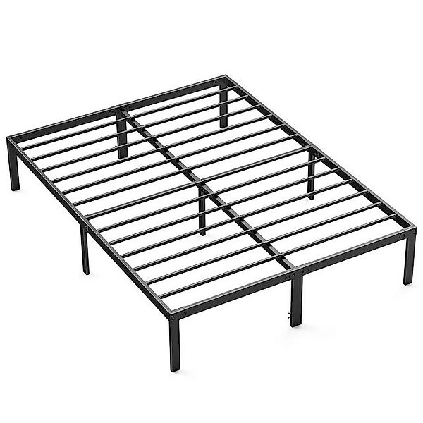 Refined Living Bettgestell Queen Metallbett 200 x 160 x 35 cm Stabile Latte günstig online kaufen