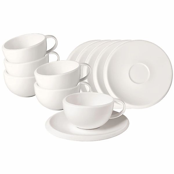 Villeroy & Boch Tasse "Kaffeetassen mit Untertassen NewMoon 190 ml 6er Set günstig online kaufen