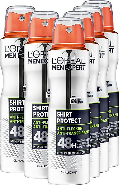 L'ORÉAL PARIS MEN EXPERT Deo-Spray Deo Spray Shirt Control 48h, Packung, 6- günstig online kaufen