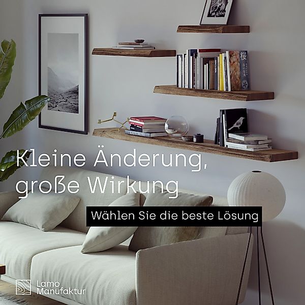 LAMO Manufaktur Wandregal Holz Gerade, Regal günstig online kaufen