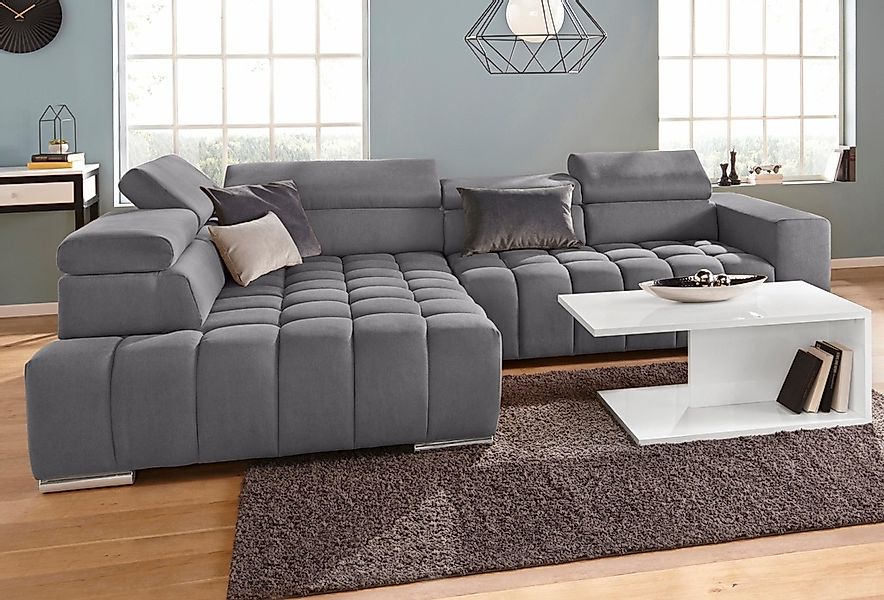 exxpo - sofa fashion Ecksofa Elias, L-Form, mit Kopf- bzw. Rückenverstellun günstig online kaufen