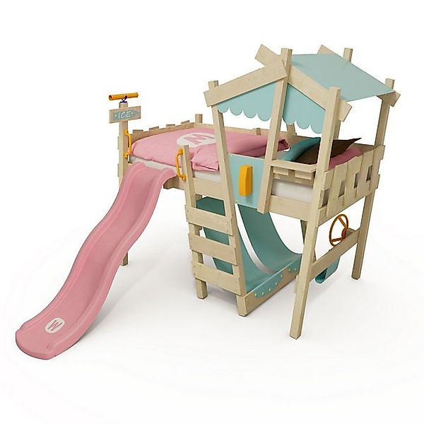 Wickey Kinderbett CrAzY Snuggy Massivholz-Hochbett mit Leiter, Lenker & Rut günstig online kaufen