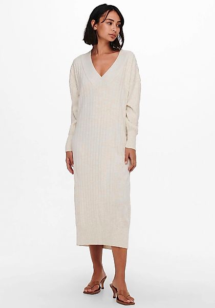 ONLY Strickkleid "ONLNEW TESSA L/S MIDI V DRESS", mit tiefem V-Ausschnitt m günstig online kaufen