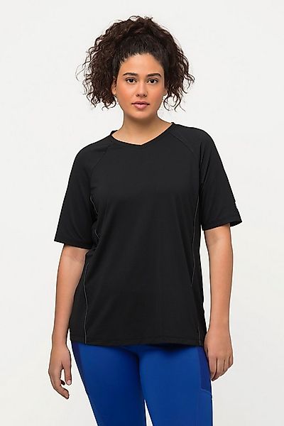 Ulla Popken T-Shirt T-Shirt UV-Schutz 50+ V-Ausschnitt Halbarm günstig online kaufen