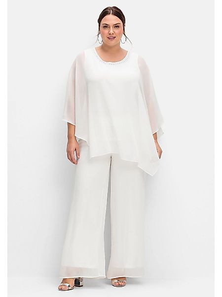 Sheego Schlupfhose Große Größen mit Chiffon günstig online kaufen
