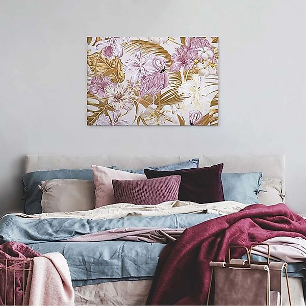 A.S. Création Leinwandbild "Flamingo Art" Blumen  Kunst 1 Stk. tlg. Dschung günstig online kaufen