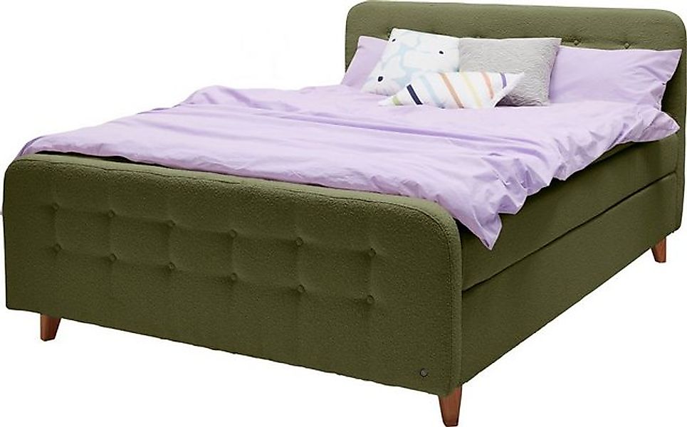 TOM TAILOR HOME Boxspringbett NORDIC BOX, mit Knopfheftung, in weichem Bouc günstig online kaufen