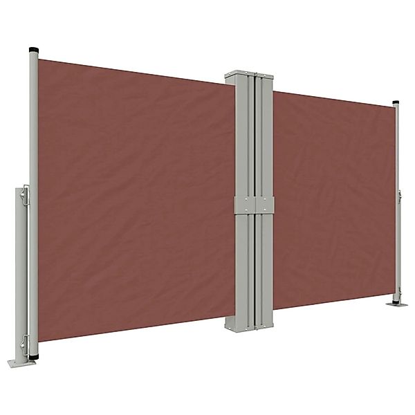 furnicato Seitenmarkise Ausziehbar Braun 140x1200 cm günstig online kaufen
