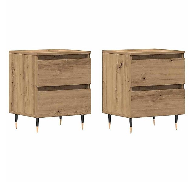 vidaXL Nachttisch Nachttisch 2 pcs Artisan-Eiche 40 x 35 x 50 cm Holzwerkst günstig online kaufen