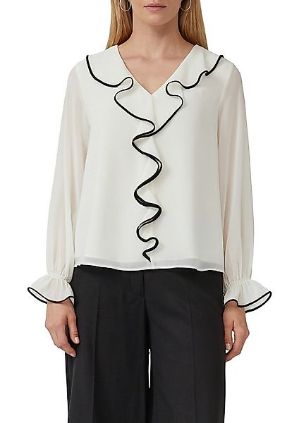 s.Oliver BLACK LABEL Langarmbluse mit Volants günstig online kaufen