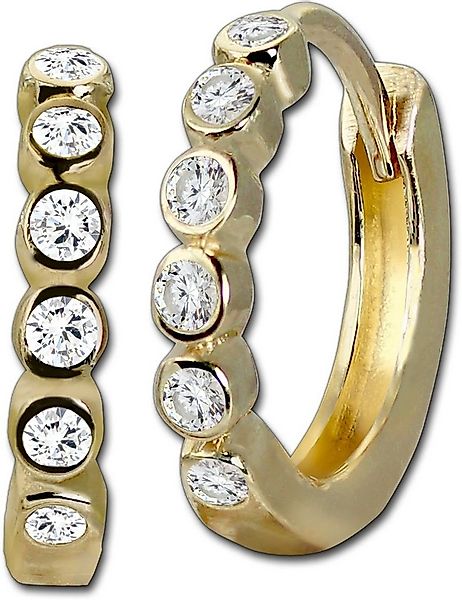 GoldDream Paar Creolen GoldDream Damenschmuck Gold Ohrringe CZ (Creole), Da günstig online kaufen