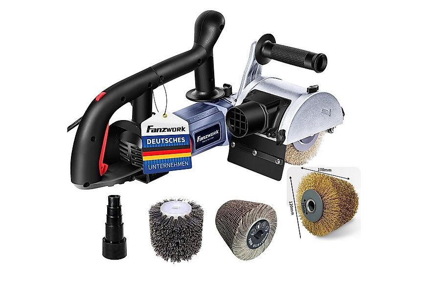 Fanzwork Walzenschleifer Satiniermaschine V2 1500W inkl. Stahldraht+Nylon+S günstig online kaufen