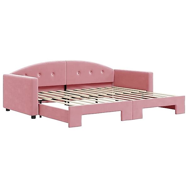 vidaXL Bett Tagesbett Ausziehbar Rosa 90x200 günstig online kaufen