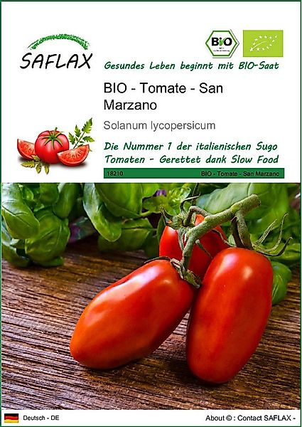 SAFLAX Gemüsesamen SAFLAX - Samen - BIO - Tomate - San Marzano günstig online kaufen