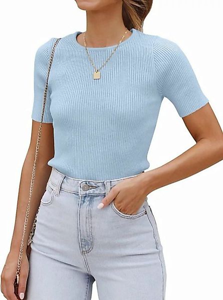 KIKI T-Shirt Kurzärmliges Slim-Fit-Top für Damen mit Rundhalsausschnitt günstig online kaufen