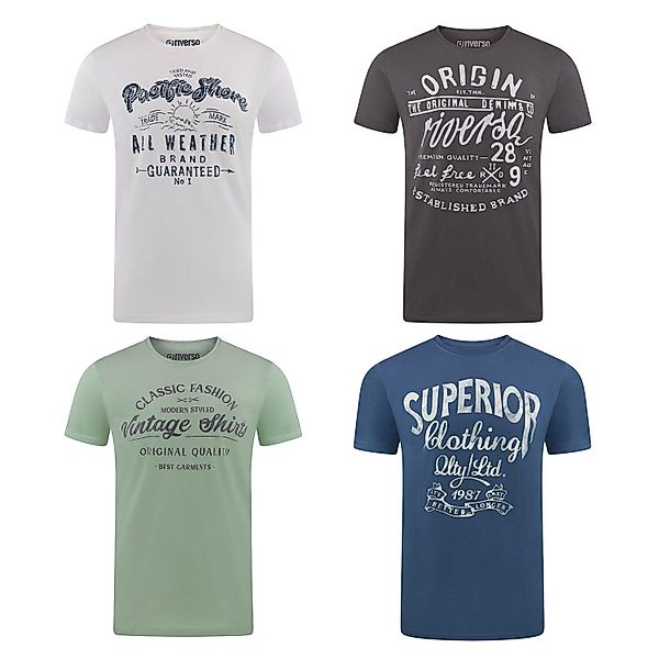 riverso T-Shirt Herren Printshirt RIVLeon Regular günstig online kaufen