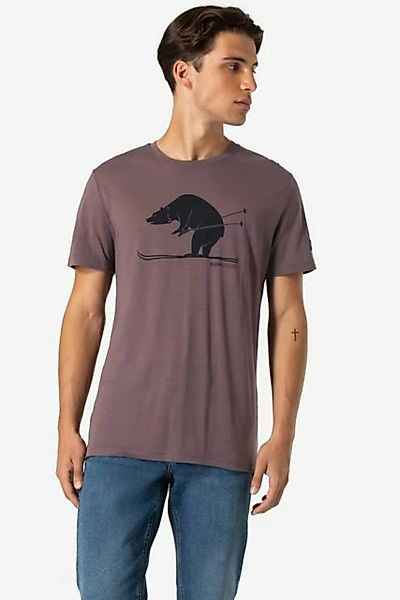 SUPER.NATURAL Print-Shirt Merino T-Shirt M SKIING BEAR TEE geruchshemmender günstig online kaufen