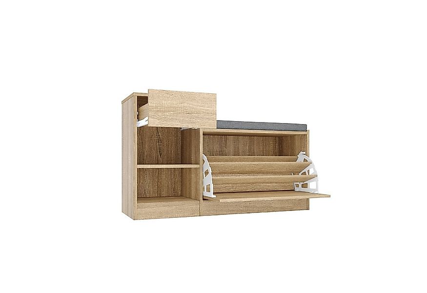SONNI Schuhschrank Schuhschränke mit sitzbank und schubfach,94.5x30x57cm,Sc günstig online kaufen