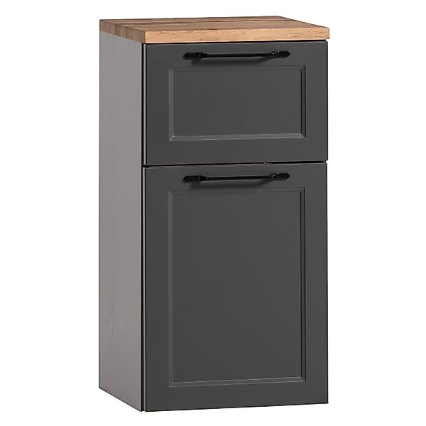Held Möbel Unterschrankschrank Padua 40 cm matt Grau-Graphitgrau günstig online kaufen