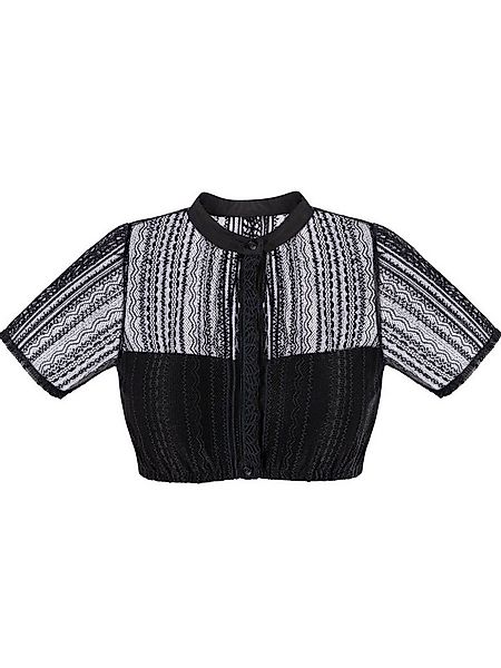 FUCHS Dirndlbluse Dirndlbluse Augusta schwarz (1-tlg) aus zarter Spitze günstig online kaufen