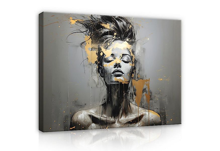 Wallarena Leinwandbild Frau Abstrakt Modern XXL Wandbilder Wanddeko Bilder günstig online kaufen