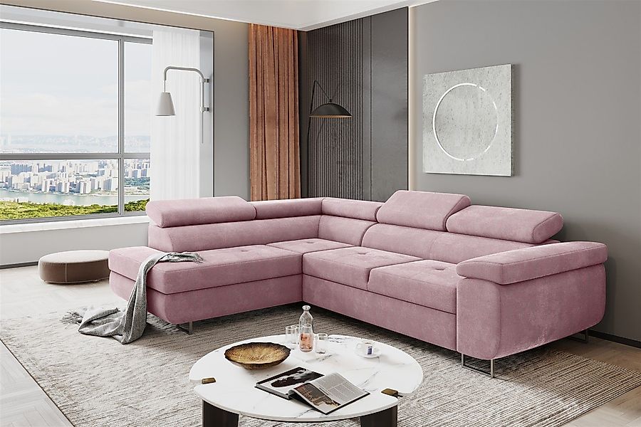 Fun Möbel Ecksofa Couchgarnitur JADE Stoff günstig online kaufen