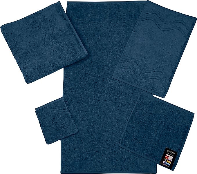 ROSS Waschhandschuh "Cashmere feeling" mit Wellen-Bordüre günstig online kaufen