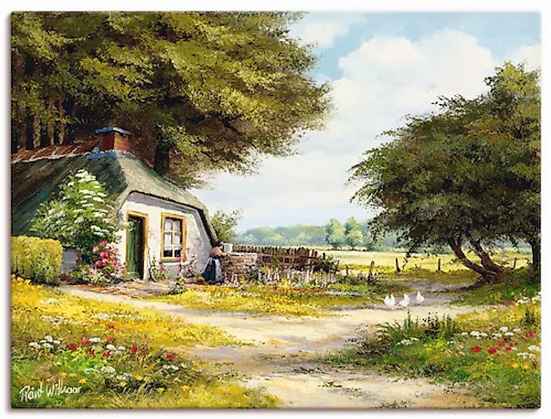Artland Wandbild »Bauernhaus« Garten 1 Stk. tlg. als Leinwandbild, Poster i günstig online kaufen