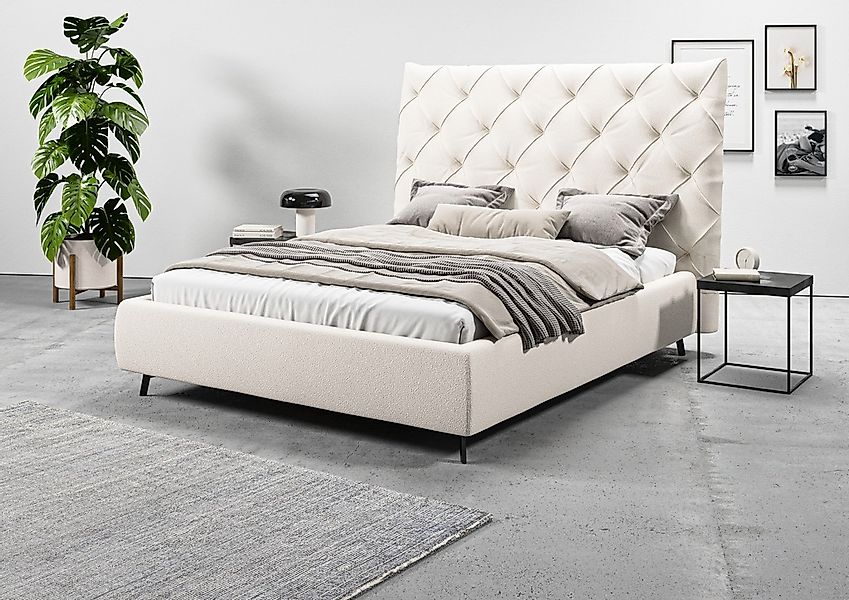 Home affaire Polsterbett "Maxime, in 4 Breiten bis 200cm, auch in Leder" Ko günstig online kaufen