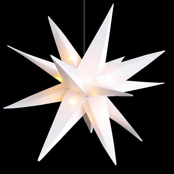 Mojawo Lichtervorhang LED Weihnachtsstern Weiß 25cm günstig online kaufen